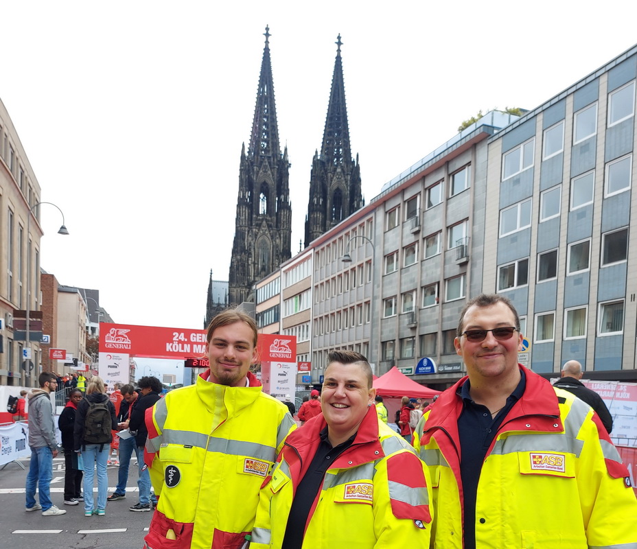 Samariter des Kreisverbandes unterstützen Marathon