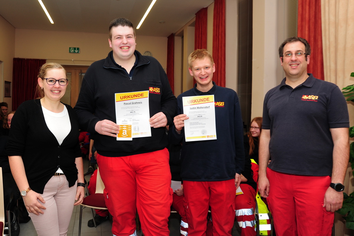 Schnelleinsatzgruppe des ASB ehrt die fleißigsten Helfer