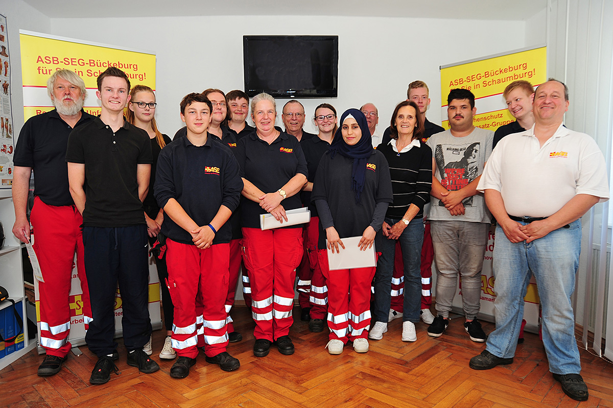 Sieben neue Sanitätshelfer beim ASB Hannover-Land/Schaumburg